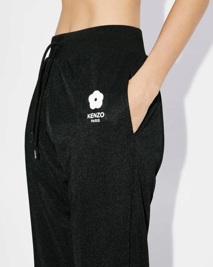 Women 039Boke Flower 20039 Embroidered Jog Pants Black Kenzo Pants And Shorts