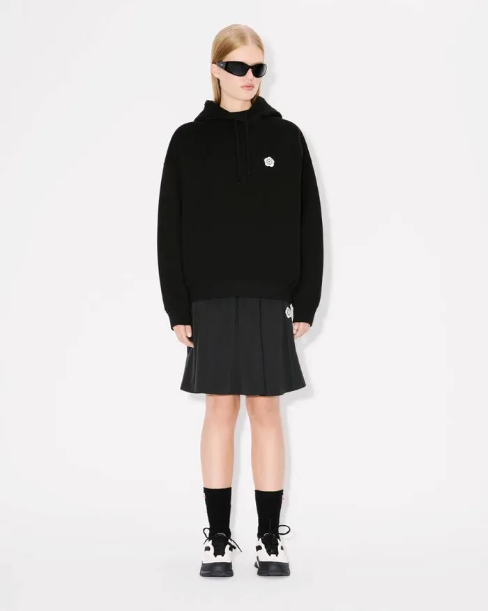 Women 039Boke Flower 20039 Embroidered Oversized Hoodie In Cotton Black Kenzo Sweatshirts And Hoodies