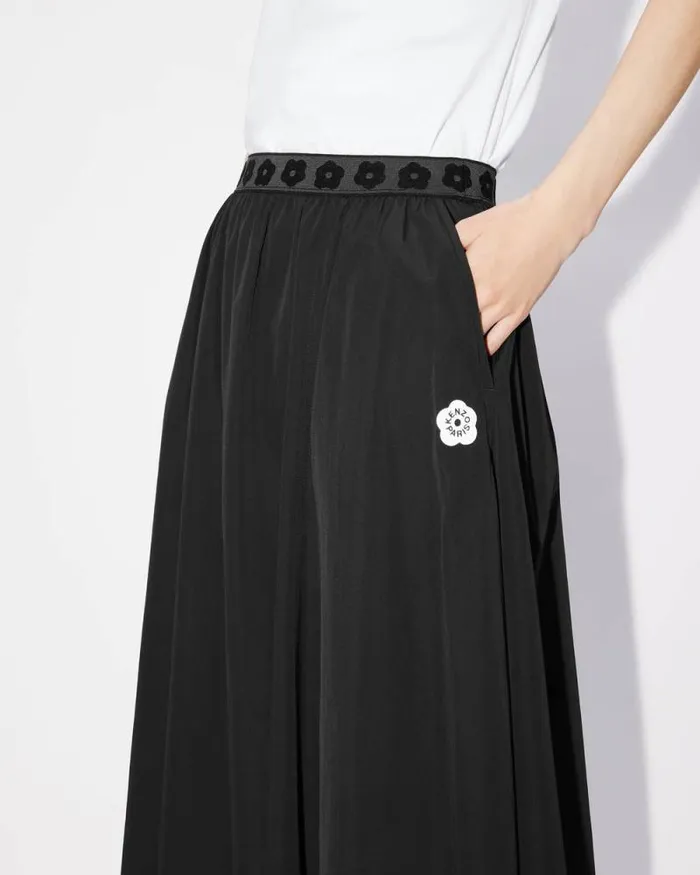 Women 039Boke Flower 20039 Midi Skirt In Technical Cotton Black Kenzo Dresses And Skirts