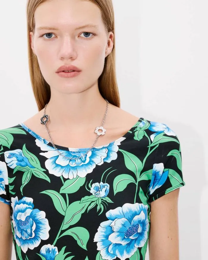 Women 039KENZO Peonies039 Top Black Kenzo Shirts And Tops