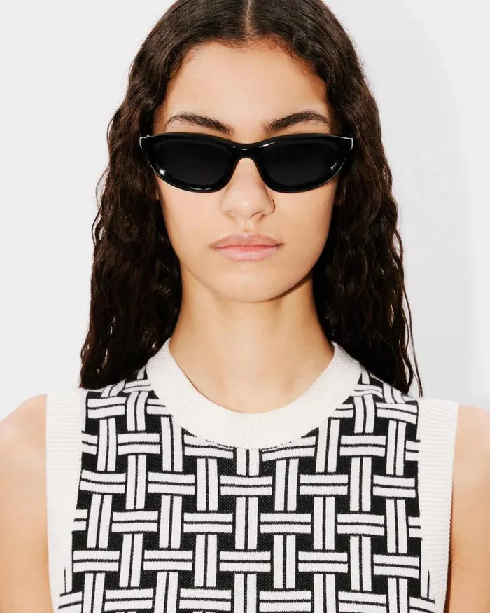 Women 039KENZO Weave039 Jacquard Dress In Cotton And Wool Off White Kenzo Dresses And Skirts