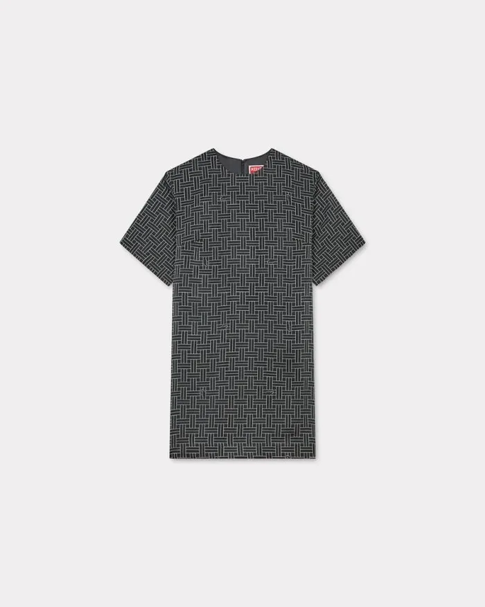 Women 039KENZO Weave039 Tshirt Dress Black Kenzo Dresses And Skirts