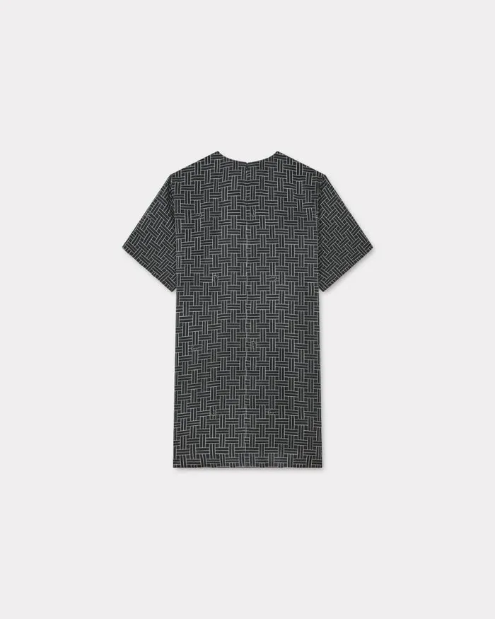 Women 039KENZO Weave039 Tshirt Dress Black Kenzo Dresses And Skirts