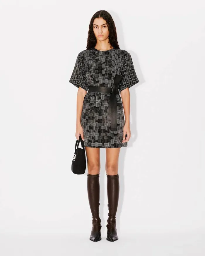 Women 039KENZO Weave039 Tshirt Dress Black Kenzo Dresses And Skirts