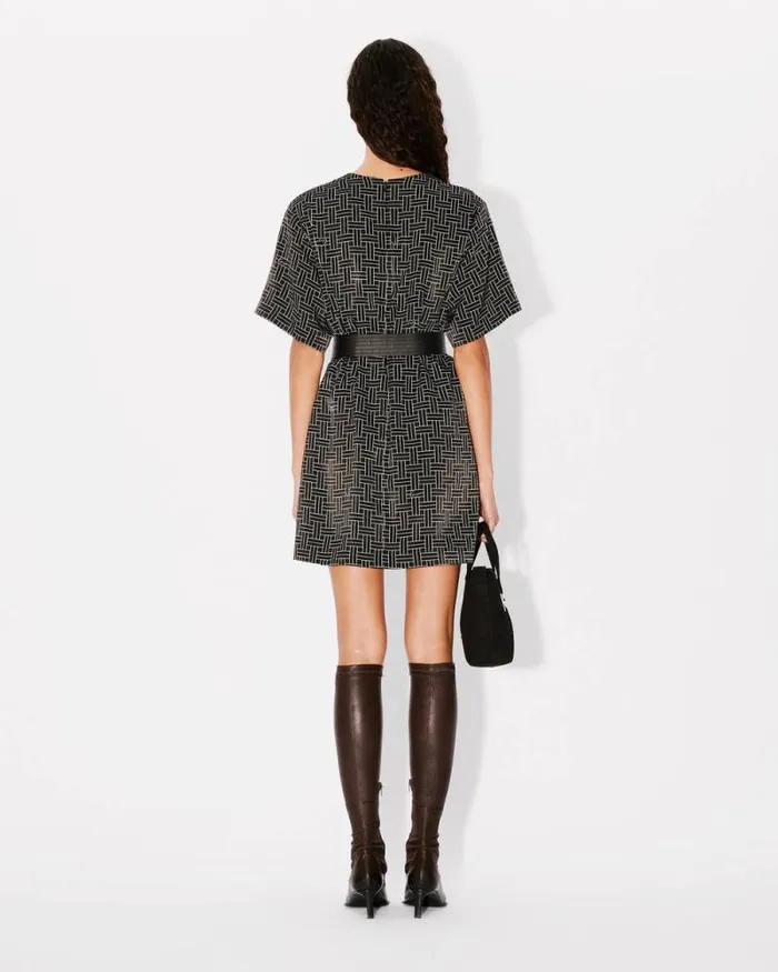 Women 039KENZO Weave039 Tshirt Dress Black Kenzo Dresses And Skirts