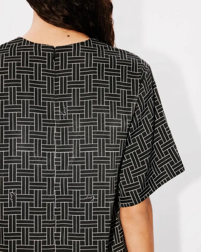 Women 039KENZO Weave039 Tshirt Dress Black Kenzo Dresses And Skirts