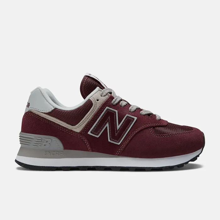 Women 574 Core Burgundy With White New Balance Lifestyle
