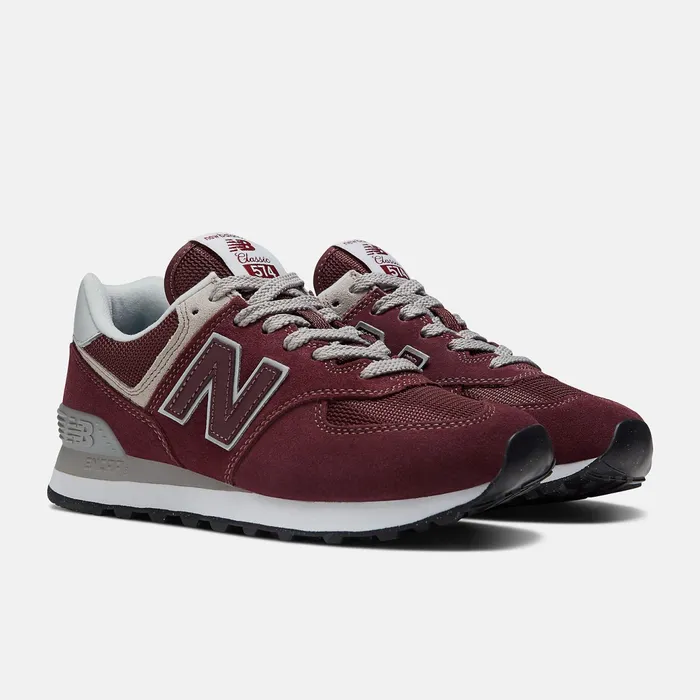 Women 574 Core Burgundy With White New Balance Lifestyle Women 574 Core Burgundy With White New Balance Lifestyle