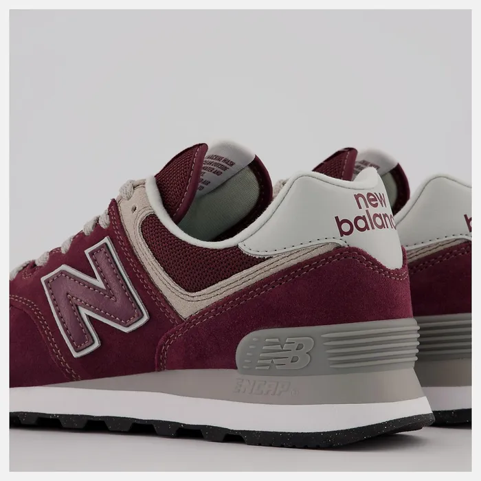 Women 574 Core Burgundy With White New Balance Lifestyle Women 574 Core Burgundy With White New Balance Lifestyle