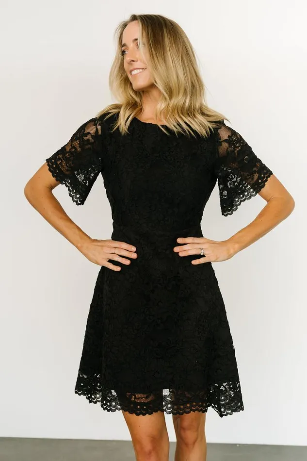 Women Aasha Lace Short Dress Black Baltic Born Short Dresses Women Aasha Lace Short Dress Black Baltic Born Short Dresses
