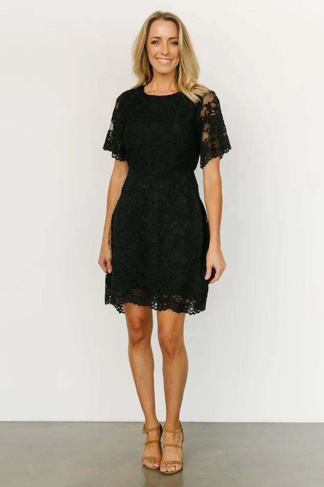 Women Aasha Lace Short Dress Black Baltic Born Short Dresses Women Aasha Lace Short Dress Black Baltic Born Short Dresses
