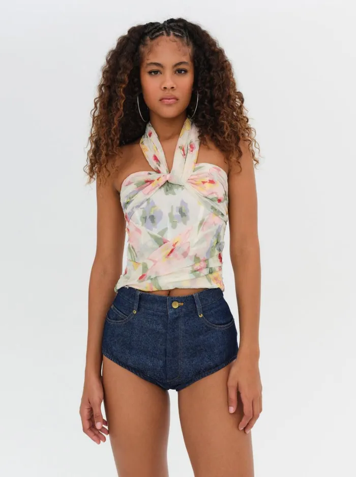Women Abby Strapless Top Multi For Love and Lemons Tops