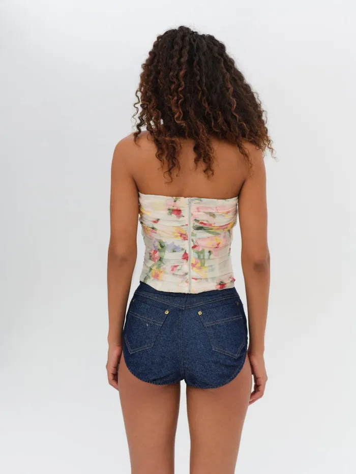 Women Abby Strapless Top Multi For Love and Lemons Tops Women Abby Strapless Top Multi For Love and Lemons Tops