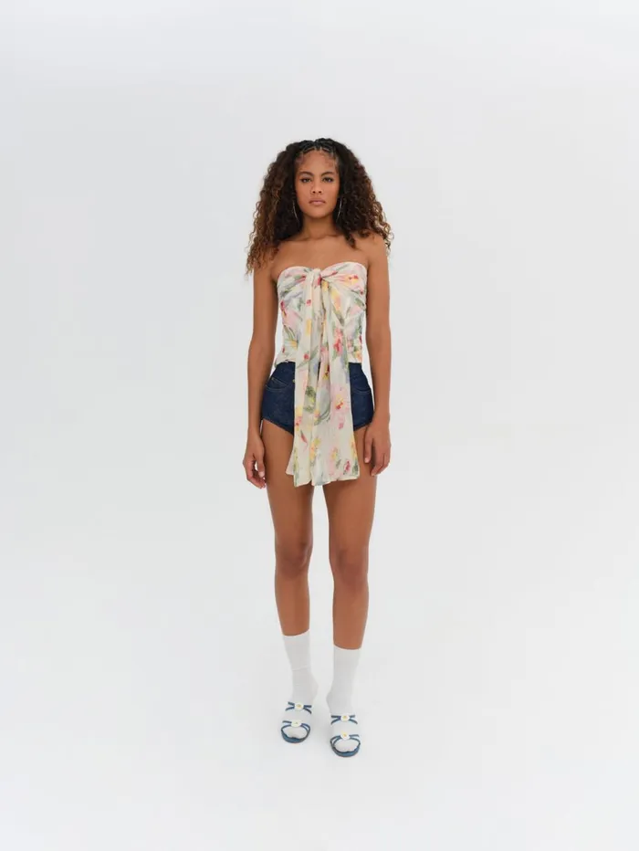Women Abby Strapless Top Multi For Love and Lemons Tops Women Abby Strapless Top Multi For Love and Lemons Tops