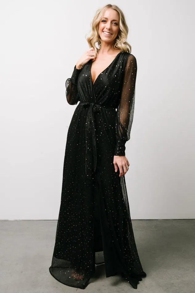 Women Abigail Sparkle Gown Black Baltic Born Embellished and Sequined