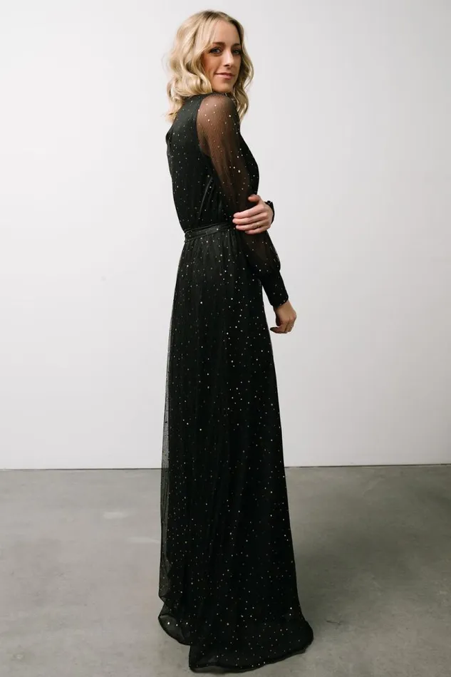Women Abigail Sparkle Gown Black Baltic Born Embellished and Sequined