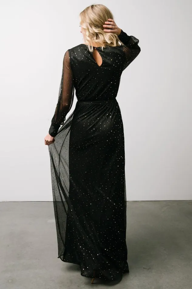 Women Abigail Sparkle Gown Black Baltic Born Embellished and Sequined