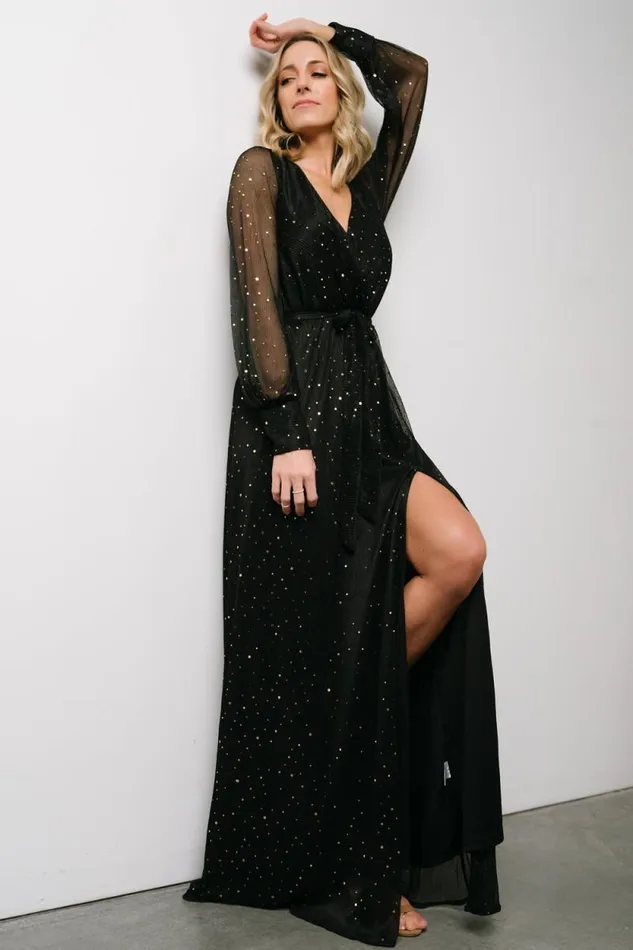 Women Abigail Sparkle Gown Black Baltic Born Embellished and Sequined