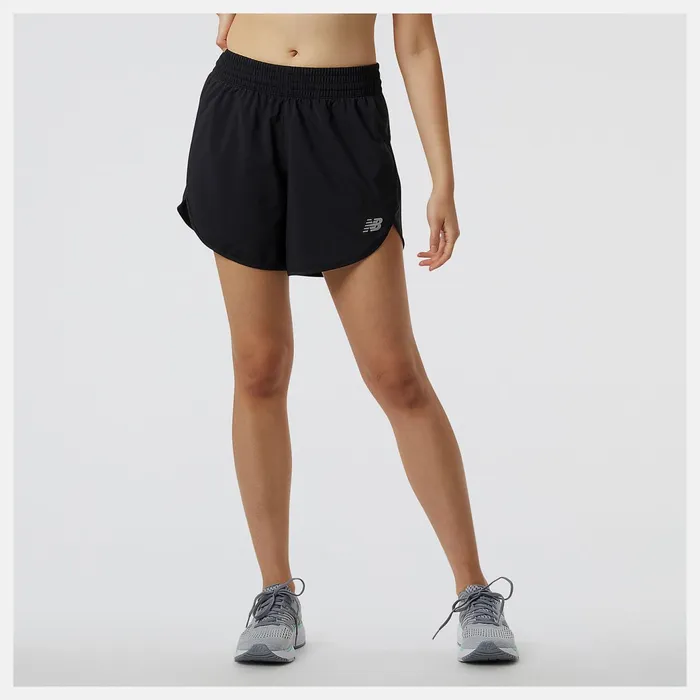 Women Accelerate 5 Inch Short Black New Balance Shorts