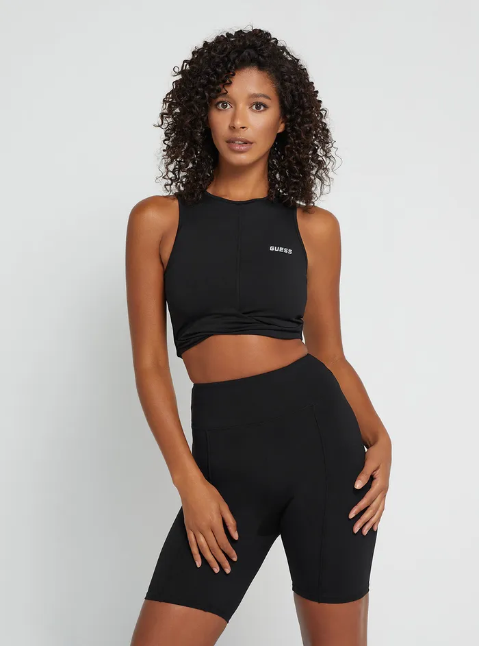 Women Activewear GUESS Black Coline Active Top