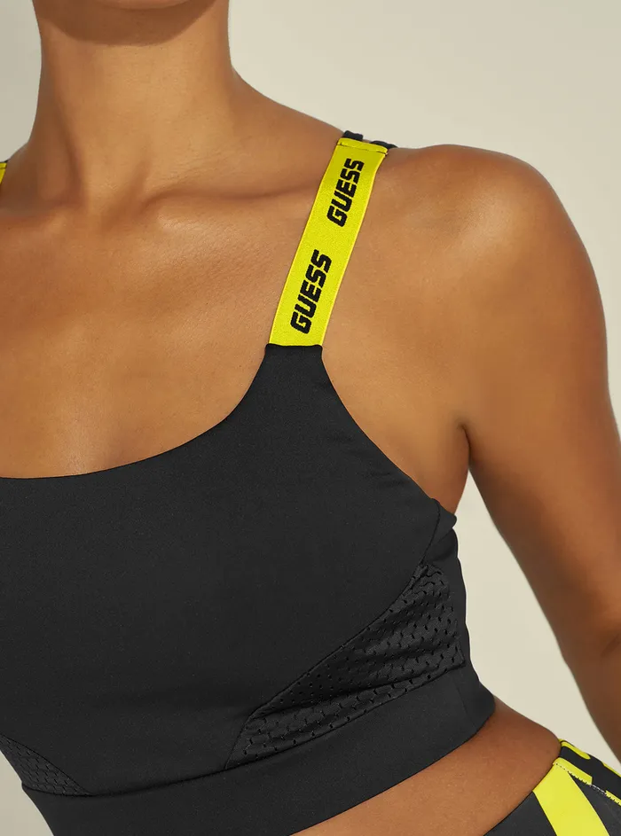 Women Activewear GUESS Eco Black Catherine Active Bra Women Activewear GUESS Eco Black Catherine Active Bra