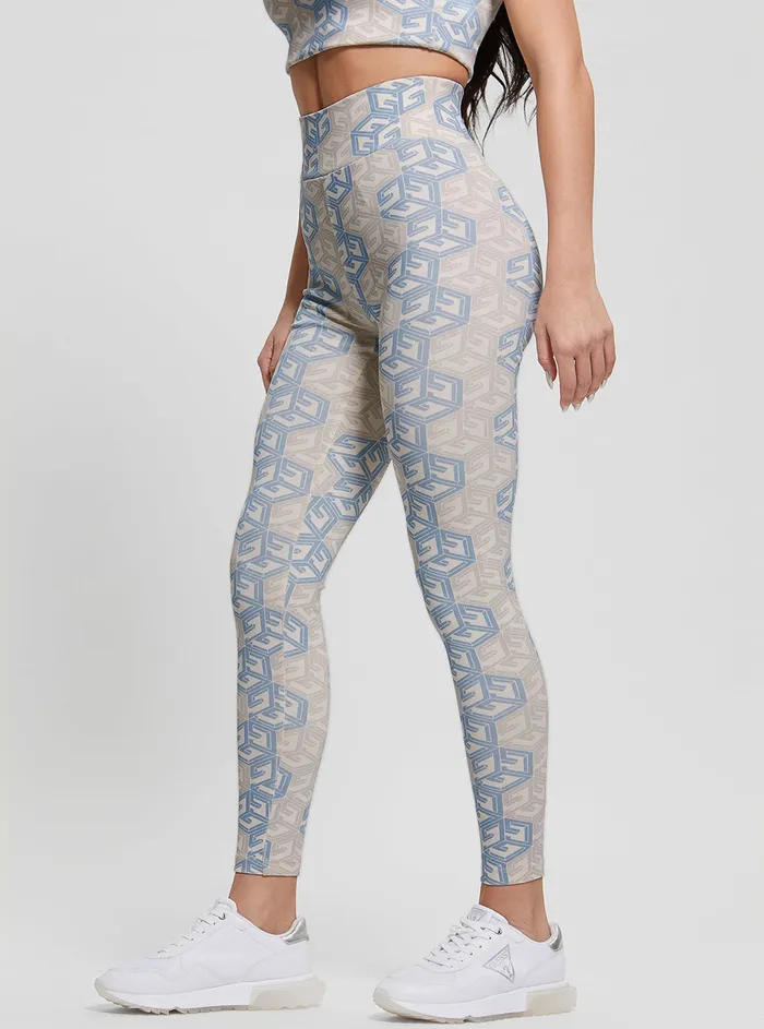 Women Activewear GUESS Eco Blue G Cube Active Leggings