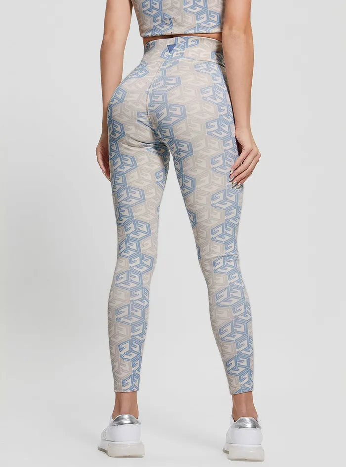 Women Activewear GUESS Eco Blue G Cube Active Leggings