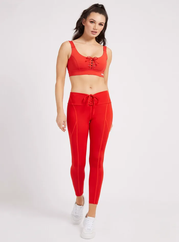Women Activewear GUESS Eco Red Agatha Active Bra