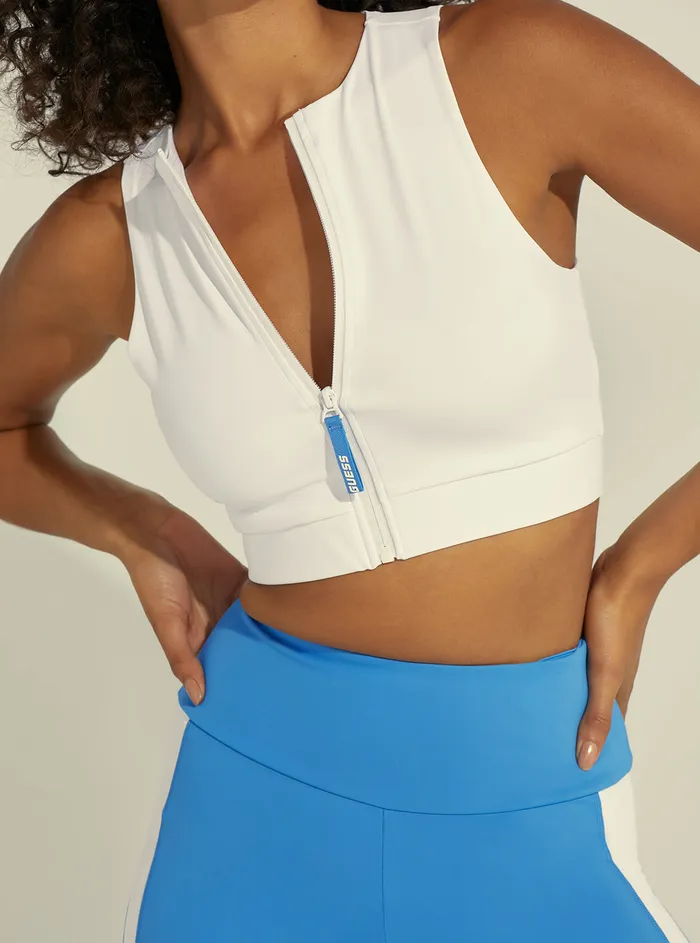 Women Activewear GUESS Eco White Alesha Active Top