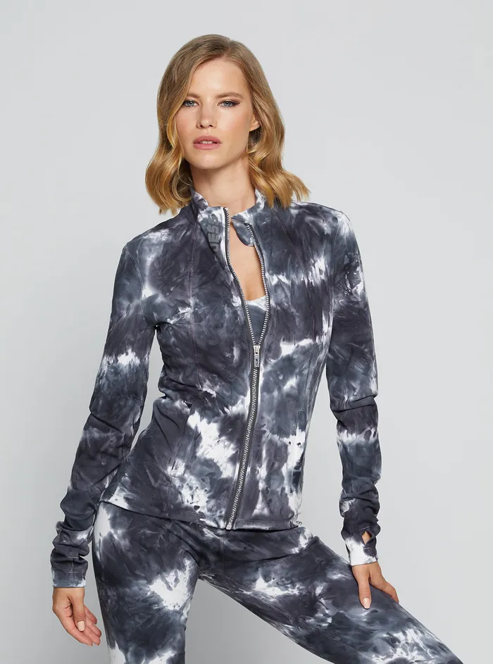 Women Activewear GUESS Grey Tie Dye Eudora Active Jacket