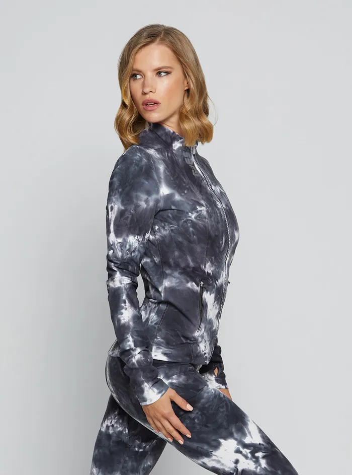 Women Activewear GUESS Grey Tie Dye Eudora Active Jacket Women Activewear GUESS Grey Tie Dye Eudora Active Jacket