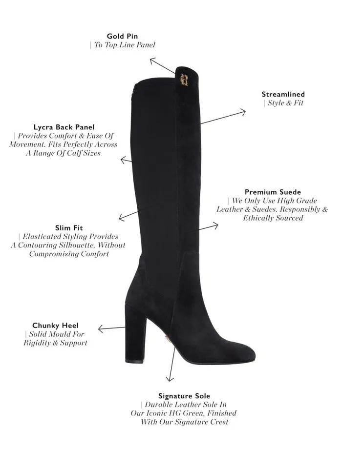 Women Albany Heeled Boot Black Suede Holland Cooper Boots Women Albany Heeled Boot Black Suede Holland Cooper Boots