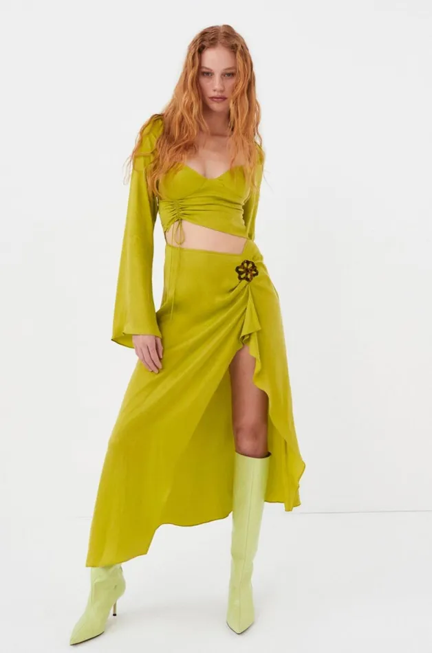 Women Allie Midi Dress Green For Love and Lemons Dresses