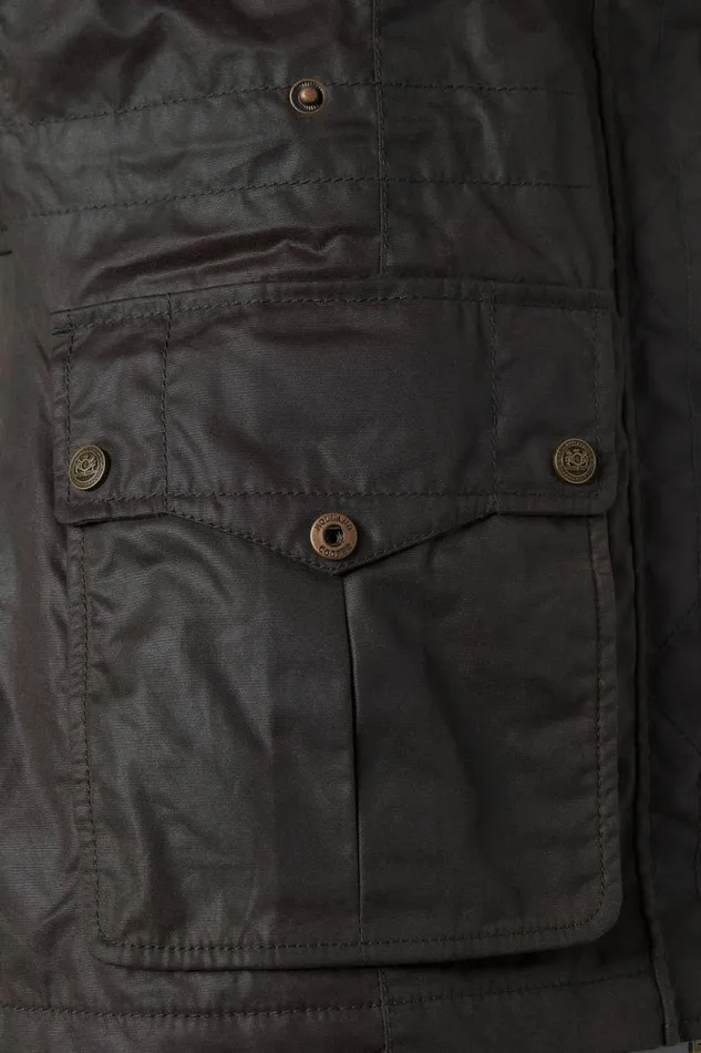 Women Alma Wax Gilet Dark Olive Holland Cooper Gilets