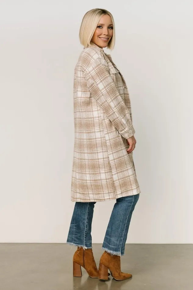 Women Amber Shacket Ivory Taupe Baltic Born Cardigans
