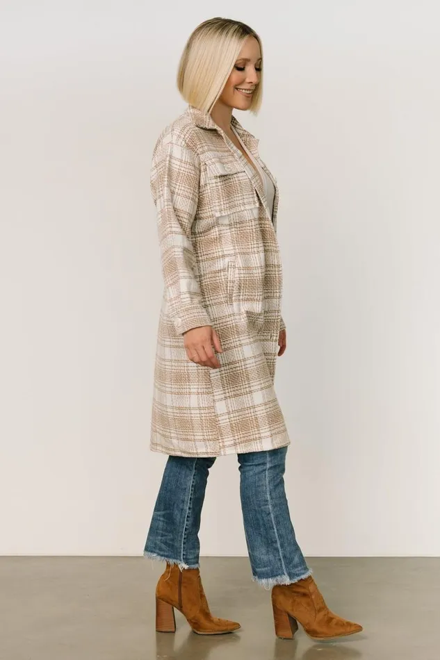Women Amber Shacket Ivory Taupe Baltic Born Cardigans