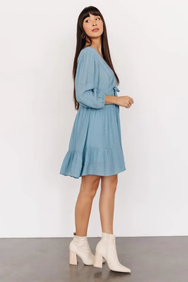 Women Amelia Boho Mini Dress Blue Baltic Born Short Dresses Women Amelia Boho Mini Dress Blue Baltic Born Short Dresses