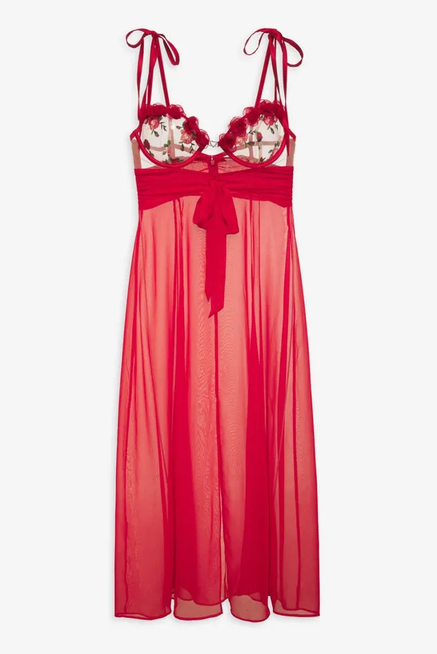 Women Anika Midi Slip Dress Red For Love and Lemons Lingerie Women Anika Midi Slip Dress Red For Love and Lemons Lingerie