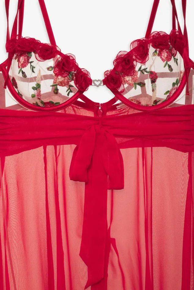 Women Anika Midi Slip Dress Red For Love and Lemons Lingerie Women Anika Midi Slip Dress Red For Love and Lemons Lingerie