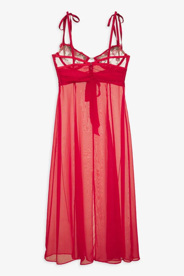 Women Anika Midi Slip Dress Red For Love and Lemons Lingerie Women Anika Midi Slip Dress Red For Love and Lemons Lingerie
