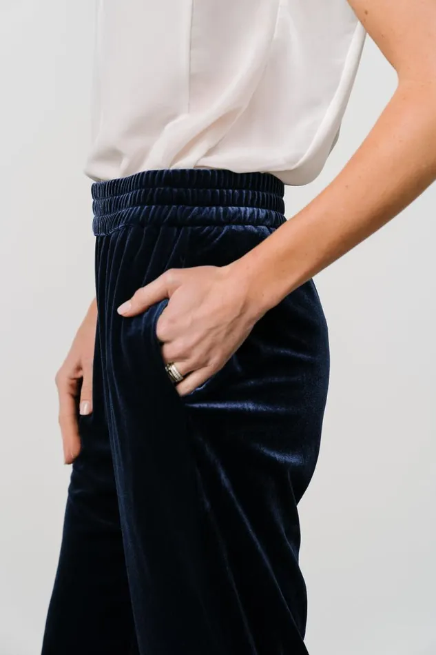 Women Archie Velvet Jogger Pants Peacock Baltic Born Pants