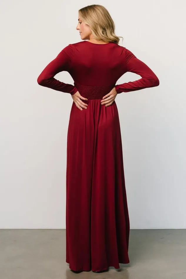 Women Arianna Maxi Dress Wine Baltic Born Maxi Dresses Women Arianna Maxi Dress Wine Baltic Born Maxi Dresses