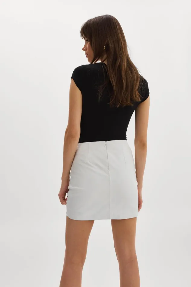 Women ARICIA Ruched Skirt White LAMARQUE Skirts