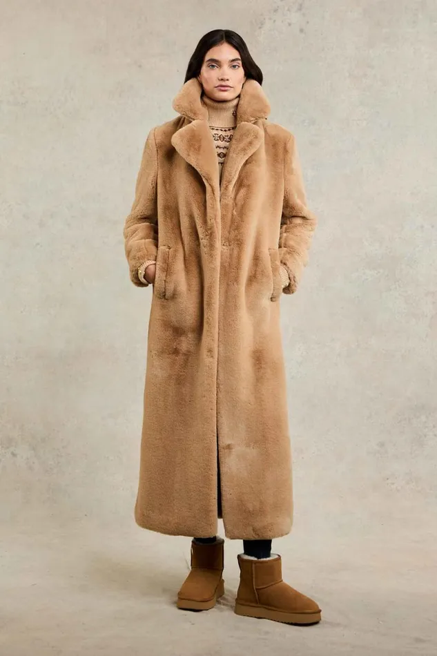 Women Asygarth Faux Fur Coat Natural Holland Cooper Coats