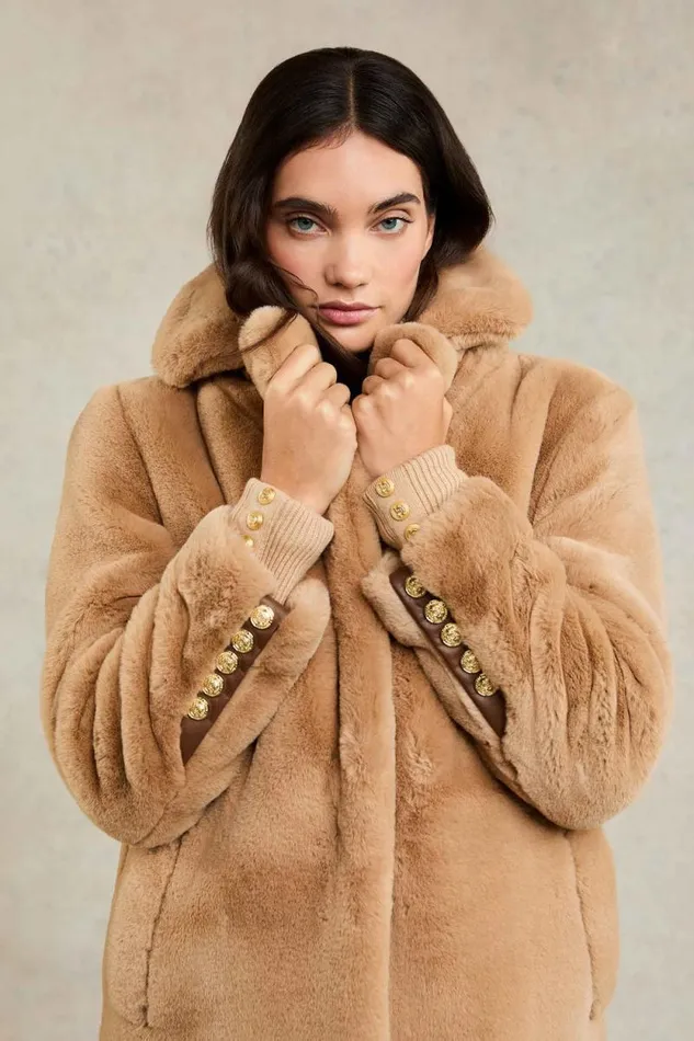 Women Asygarth Faux Fur Coat Natural Holland Cooper Coats