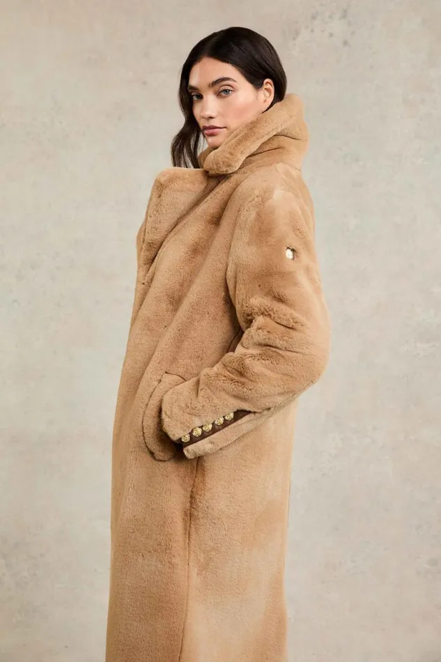 Women Asygarth Faux Fur Coat Natural Holland Cooper Coats