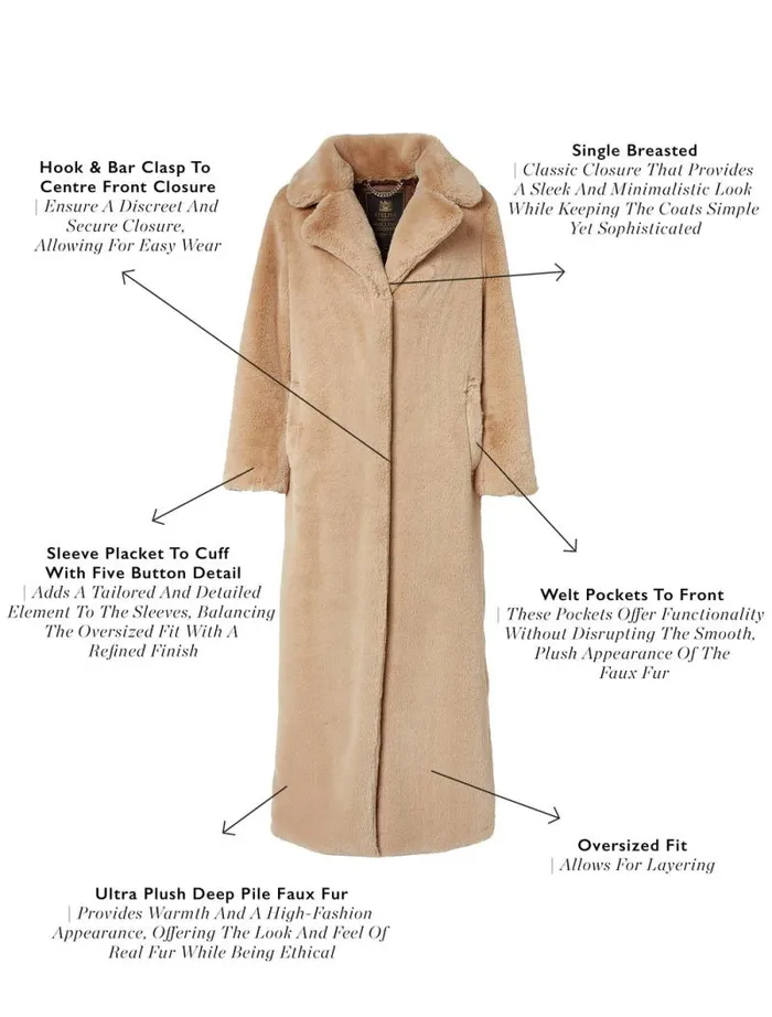 Women Asygarth Faux Fur Coat Natural Holland Cooper Coats