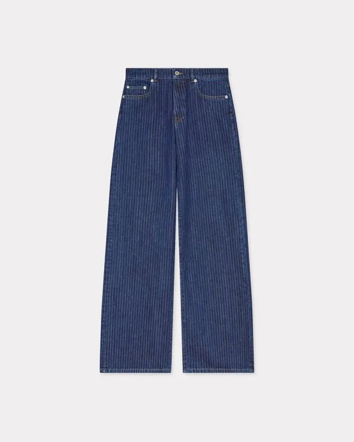 Women AYAME Jeans In Japanese Denim Dark Stone Blue Denim Kenzo Denim