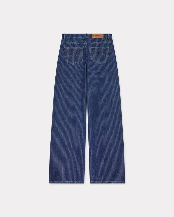 Women AYAME Jeans In Japanese Denim Dark Stone Blue Denim Kenzo Denim