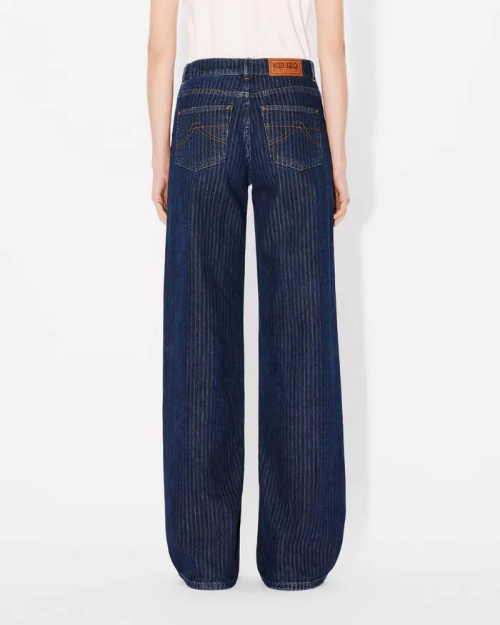 Women AYAME Jeans In Japanese Denim Dark Stone Blue Denim Kenzo Denim
